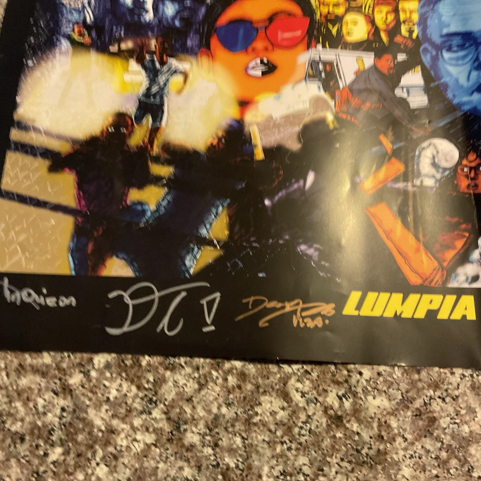2022 SDCC WONDERCON LUMPIA WITH A VENGEANCE FILM POSTER W/ 8 SIGNATURES #2, изображение 5