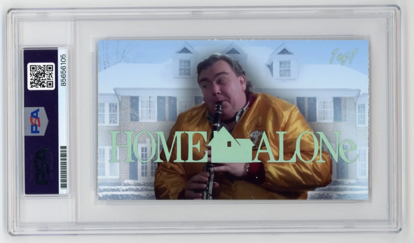 John Candy — John Candy Signed Cut Custom Home Alone Polka King Card PSA DNA Slabbed AUTO, image 2
