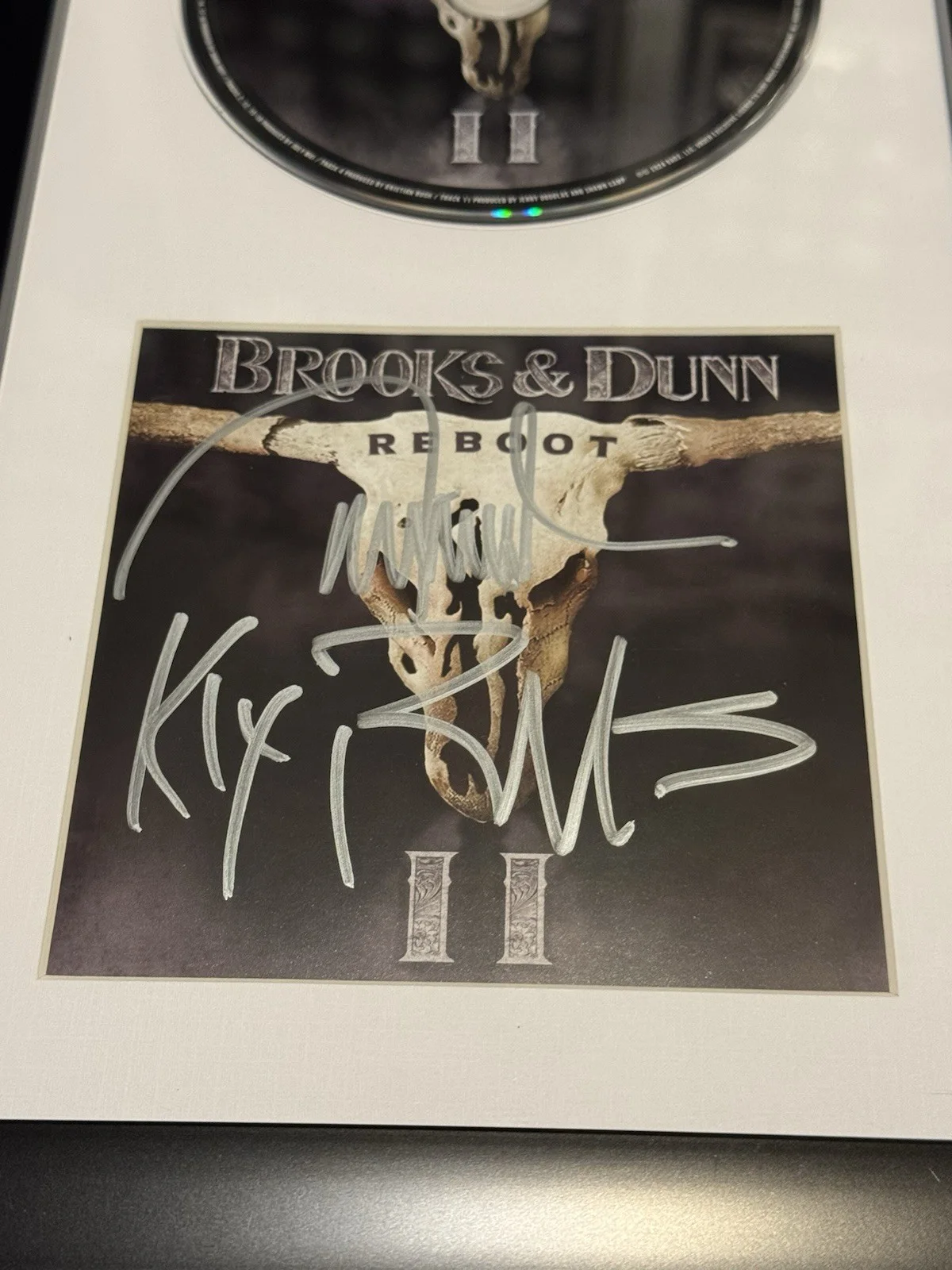 BROOKS & DUNN REBOOT II AUTOGRAPHED CD ***FRAMED & MATTED***, image 2