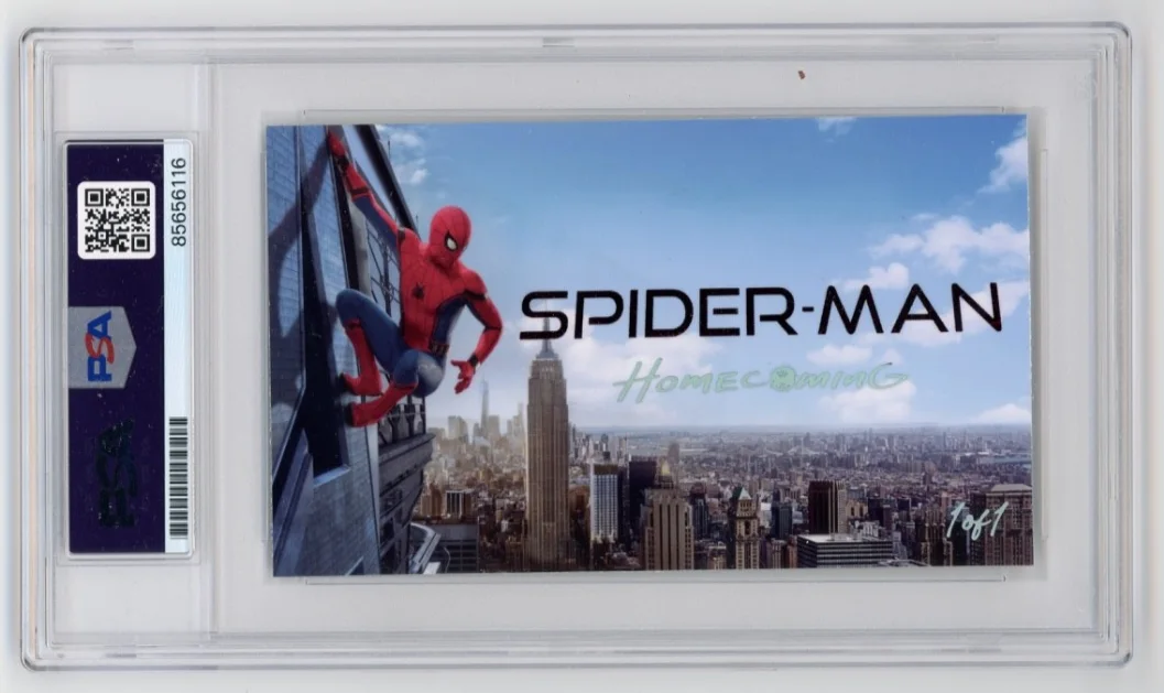 Marisa Tomei — Marisa Tomei Signed Cut Custom Spider-Man Homecoming Card PSA DNA Slabbed AUTO, изображение 2
