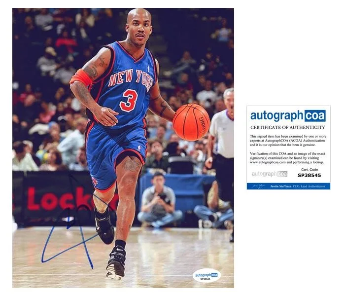 Stephon Marbury — Stephon Marbury AUTOGRAPH Signed New York Knicks Autographed 8x10 Photo ACOA