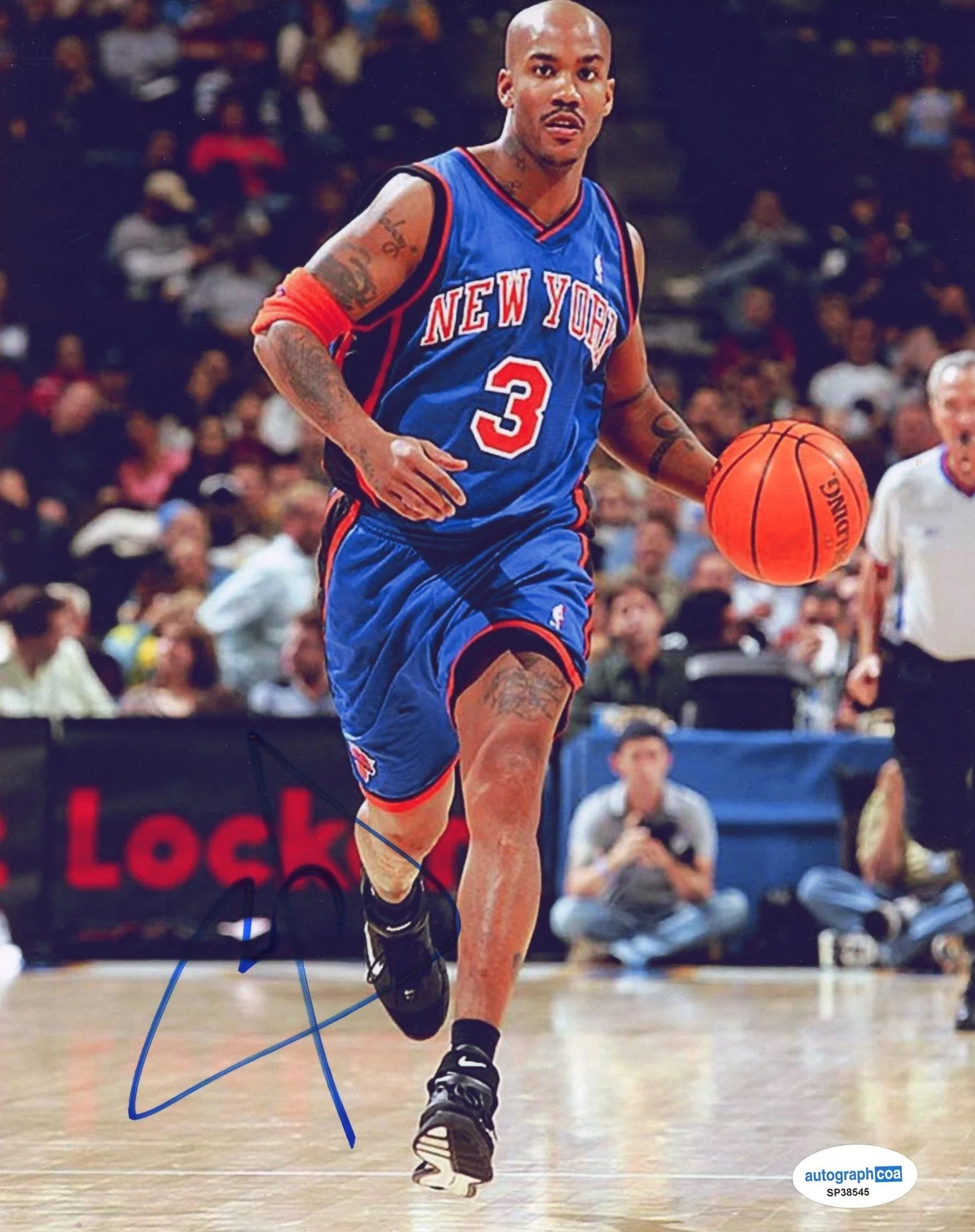 Stephon Marbury — Stephon Marbury AUTOGRAPH Signed New York Knicks Autographed 8x10 Photo ACOA, image 2