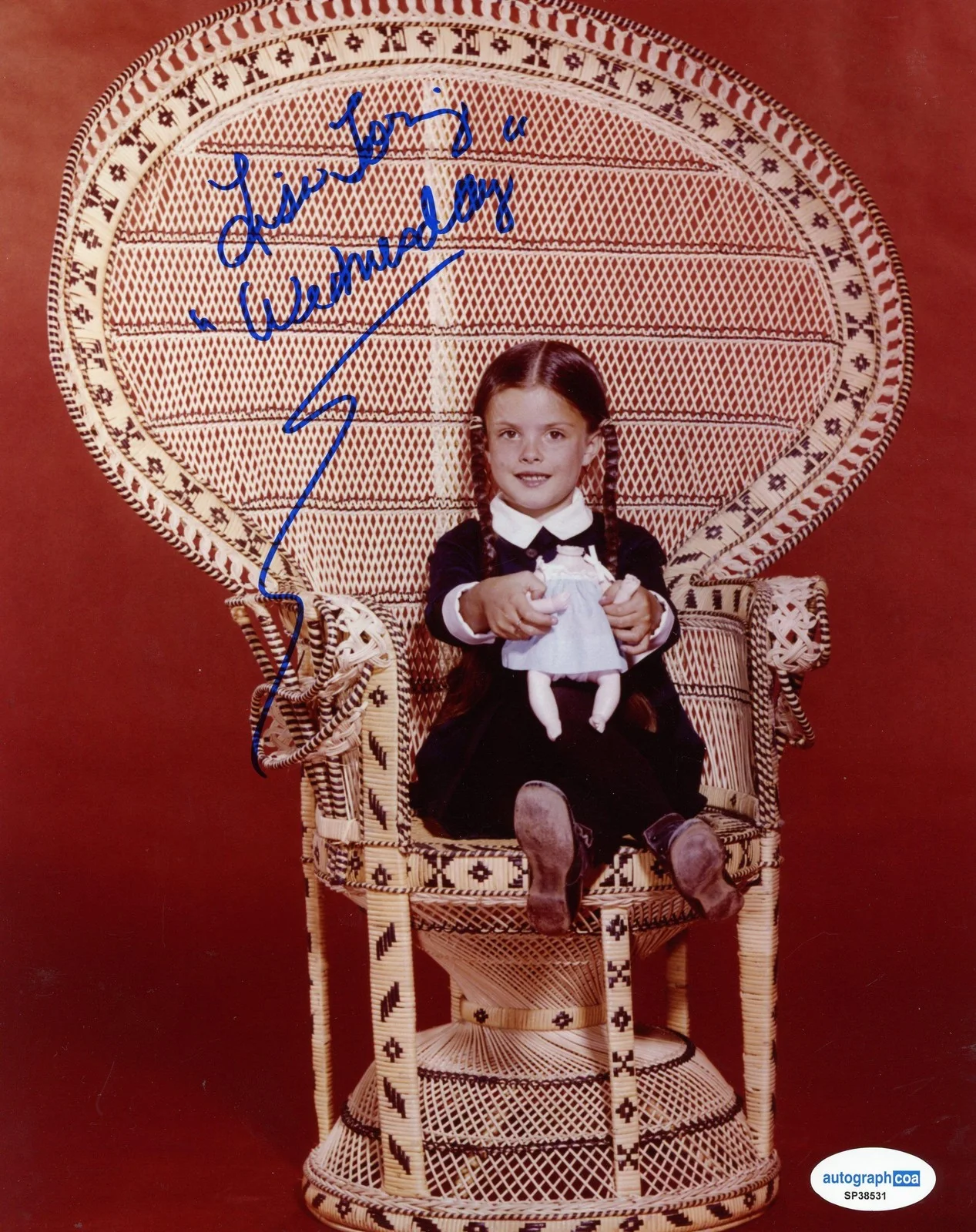 Lisa Loring — Lisa Loring "The Addams Family" AUTOGRAPH Signed 'Wednesday' 8x10 Photo B ACOA, изображение 2