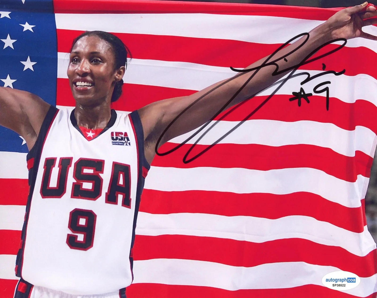 Lisa Leslie — Lisa Leslie AUTOGRAPH Signed USA Basketball Gold Medal Sparks 8x10 Photo ACOA, изображение 2