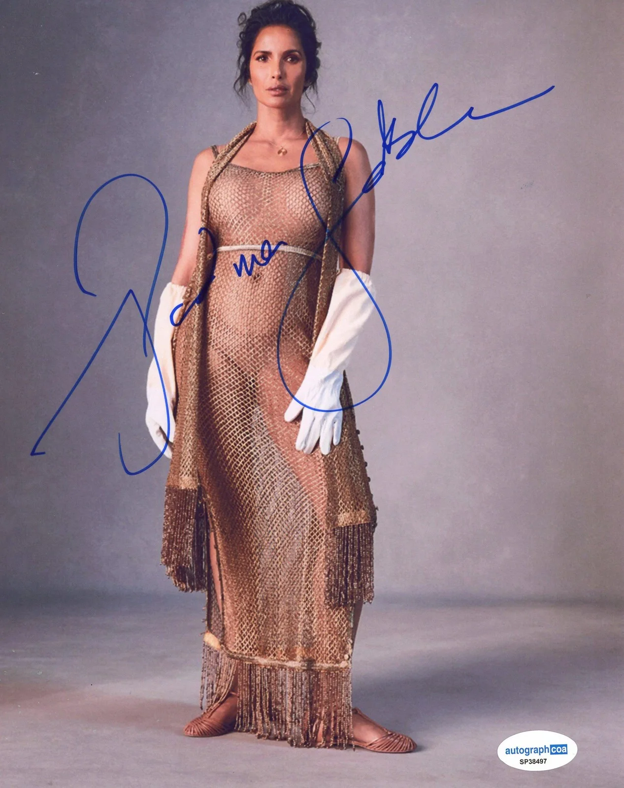 Padma Lakshmi — Padma Lakshmi "Top Chef" AUTOGRAPH Signed Model Autographed 8x10 Photo ACOA, изображение 2