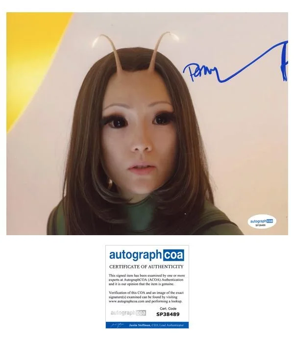 Pom Klementieff — Pom Klementieff "Guardians of the Galaxy Vol. 2" SIGNED 'Mantis' 8x10 Photo ACOA