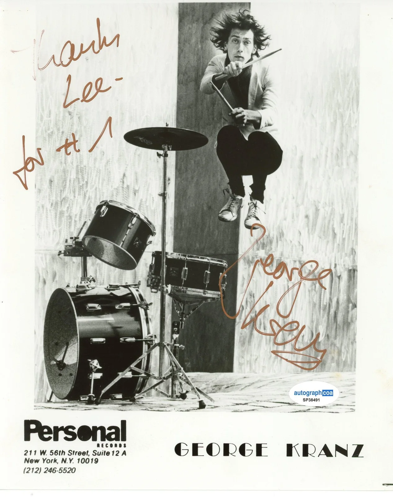 George Kranz — George Kranz "Din Daa Daa" Singer AUTOGRAPH Signed 8x10 Photo 'To Lee' ACOA, image 2