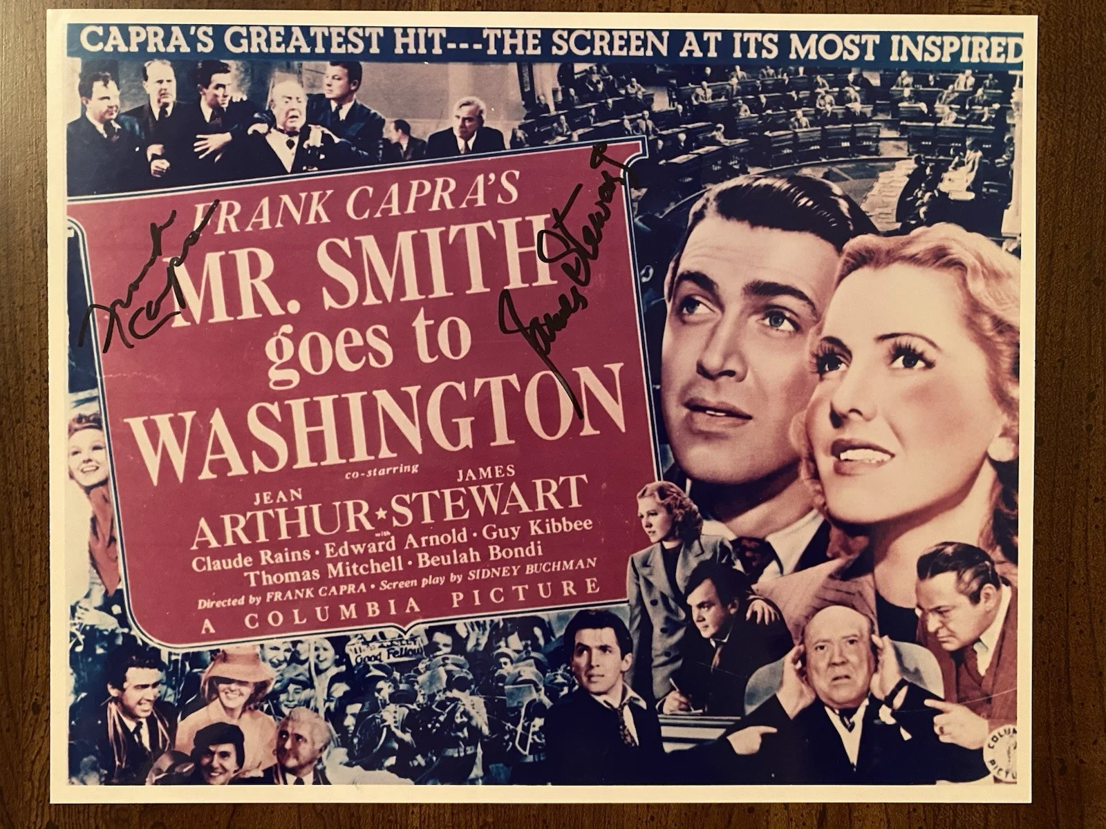 James Stewart, Frank Capra — James Jimmy Stewart Frank Capra Signed Photo w/ COA Mr Smith Goes To Washington