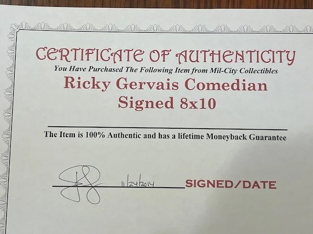 Ricky Gervais autographed 8x10 signed Photo Picture with Kermit the Frog COA, image 3