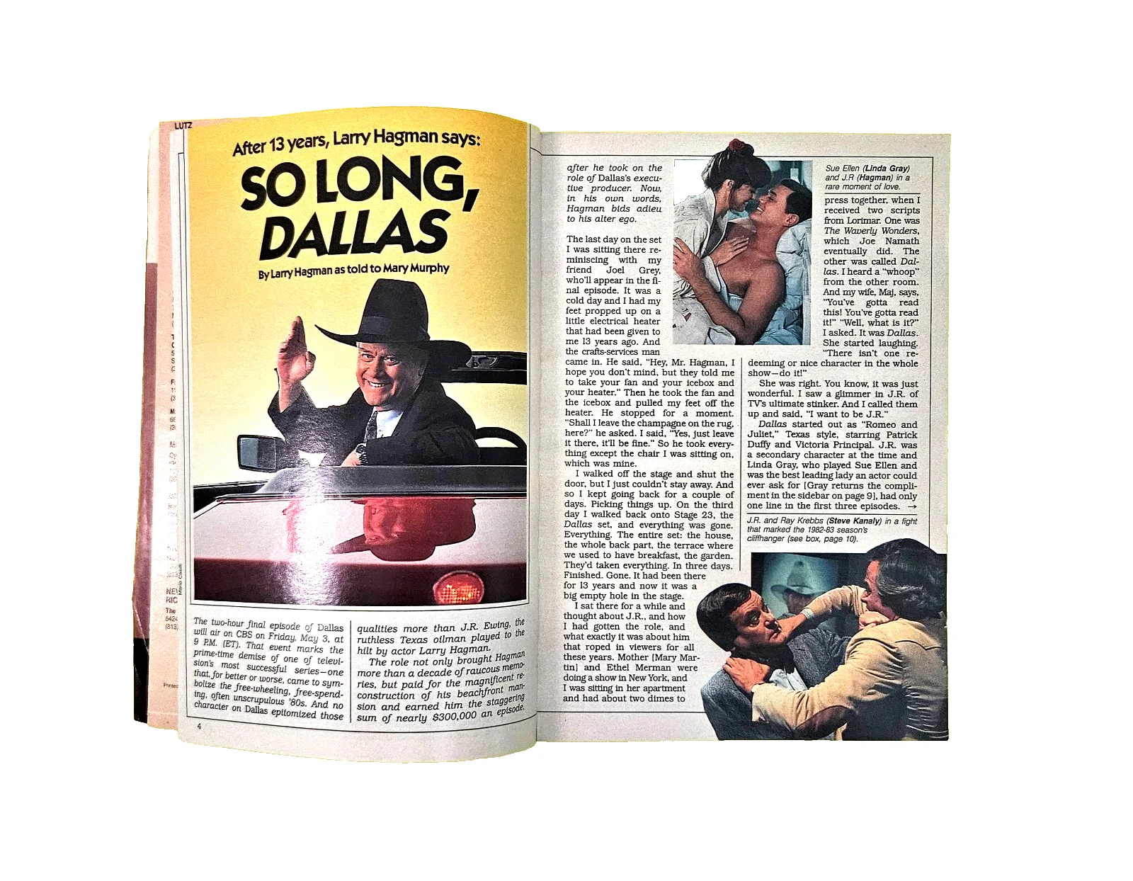 Larry Hagman — LARRY HAGMAN (I DREAM OF JEANNIE~DALLAS) AUTOGRAPH INDEX Card and TV Guide, изображение 5