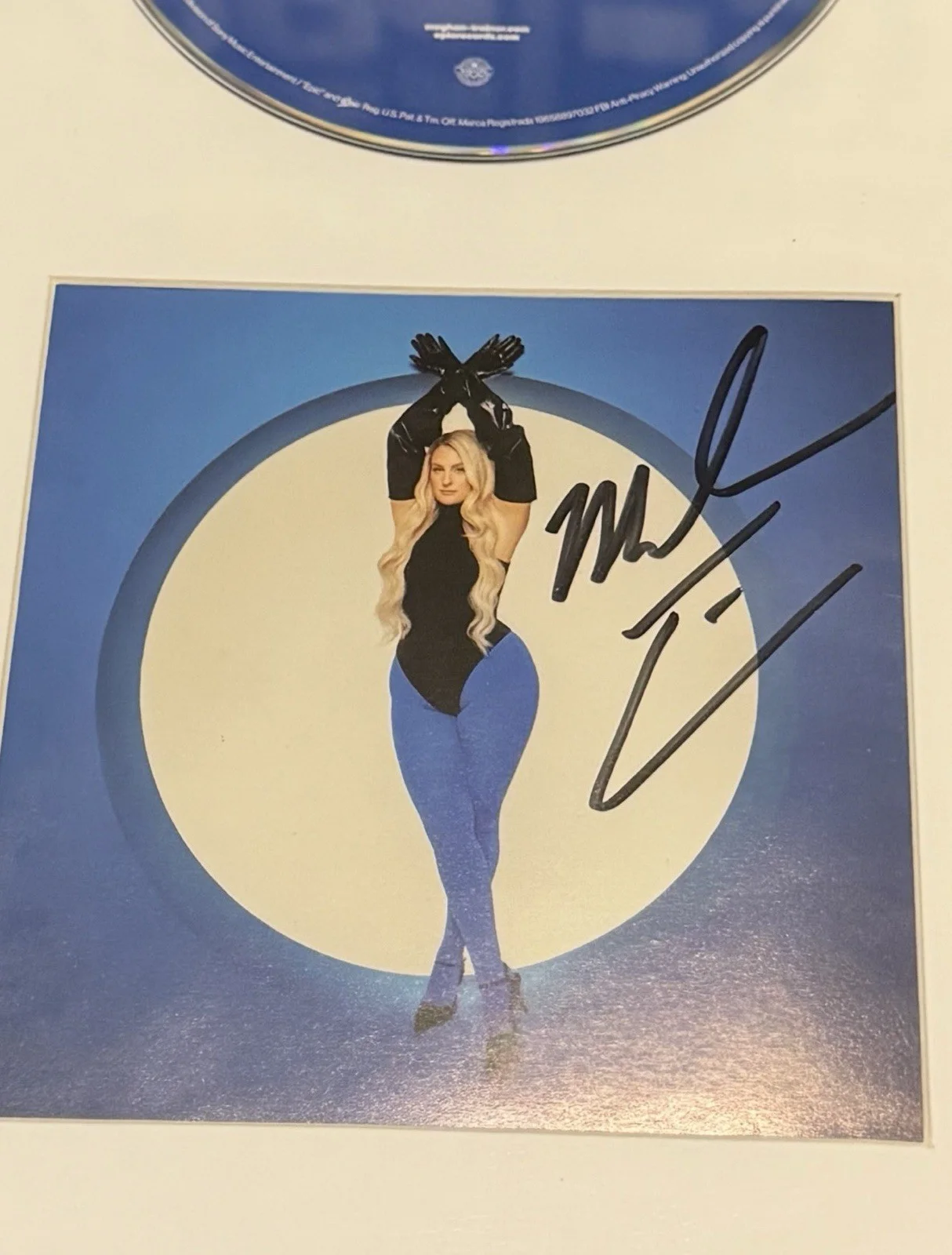 MEGHAN TRAINOR AUTOGRAPHED TIMELESS CD *****FRAMED & MATTED******, image 2