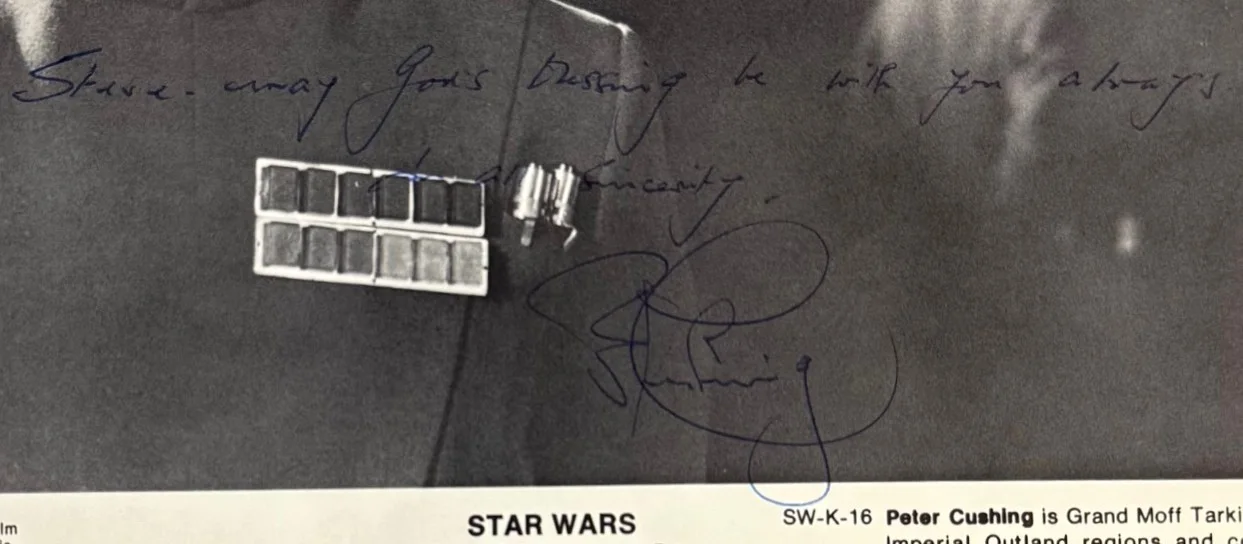 Peter Cushing — JSA LOA auto PETER CUSHING signed GRAND MOFF TARKIN 10"x 8" Photo STAR WARS, image 3