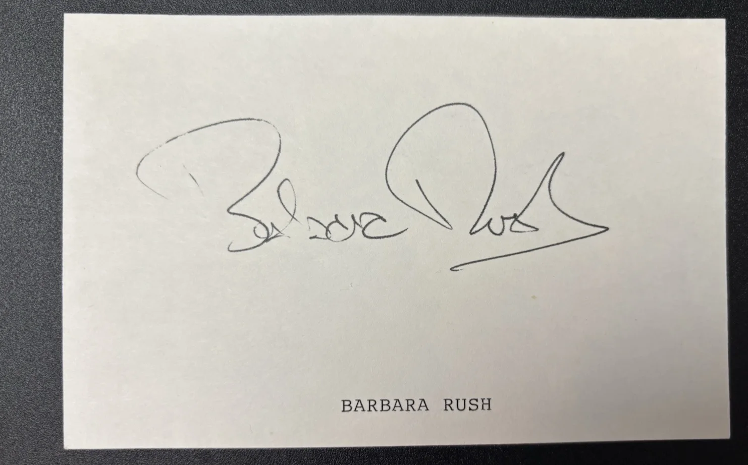 BARBARA RUSH — BARBARA RUSH HAND SIGNED 5-1/4 X 3-3/8 CARD PHOTO INCLUDED, изображение 4
