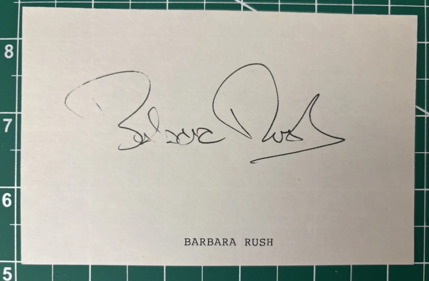 BARBARA RUSH — BARBARA RUSH HAND SIGNED 5-1/4 X 3-3/8 CARD PHOTO INCLUDED, изображение 5