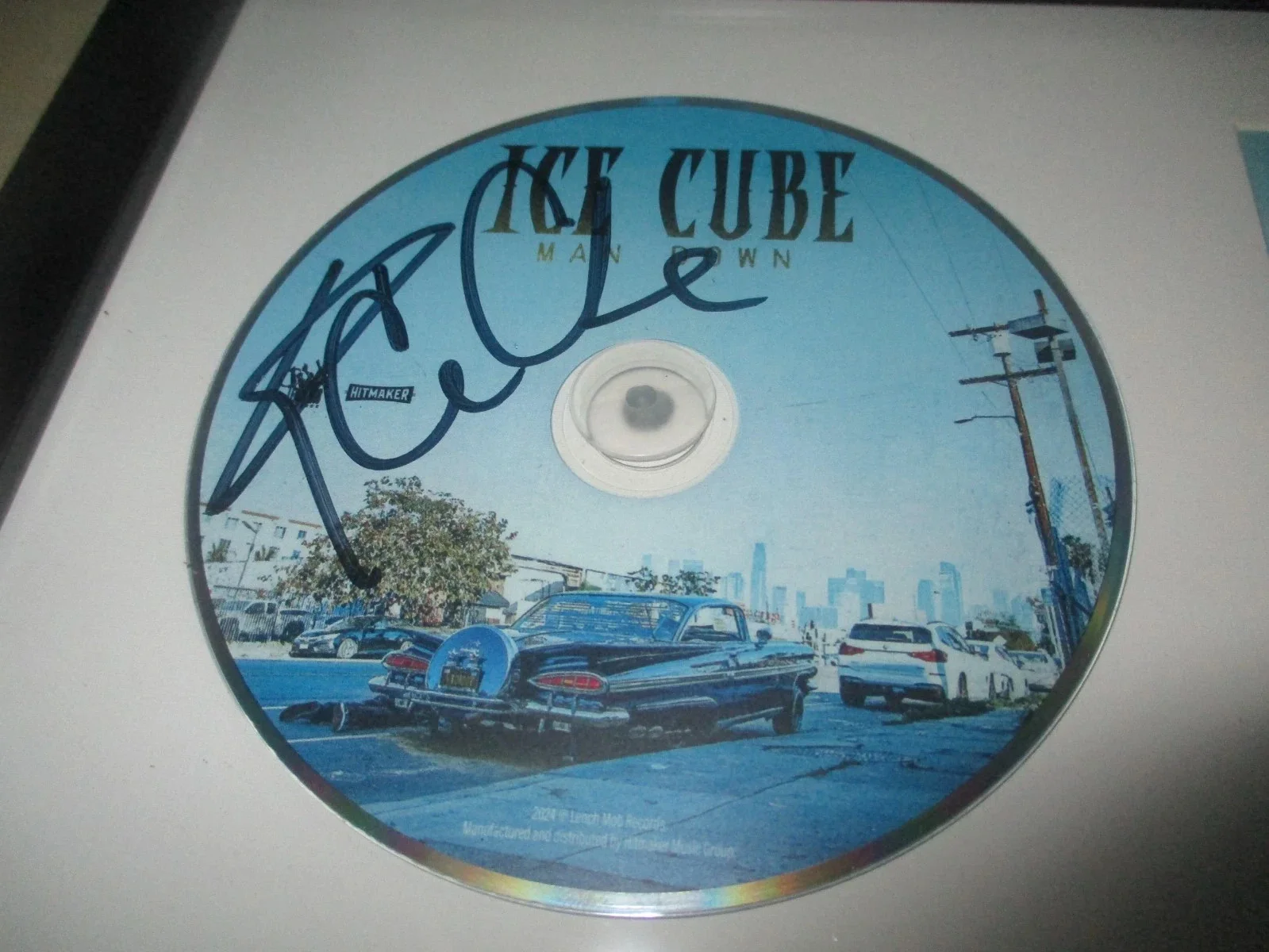 ICE CUBE (NWA) AUTHENTIC AUTOGRAPHED/SIGNED MAN DOWN CD, изображение 4