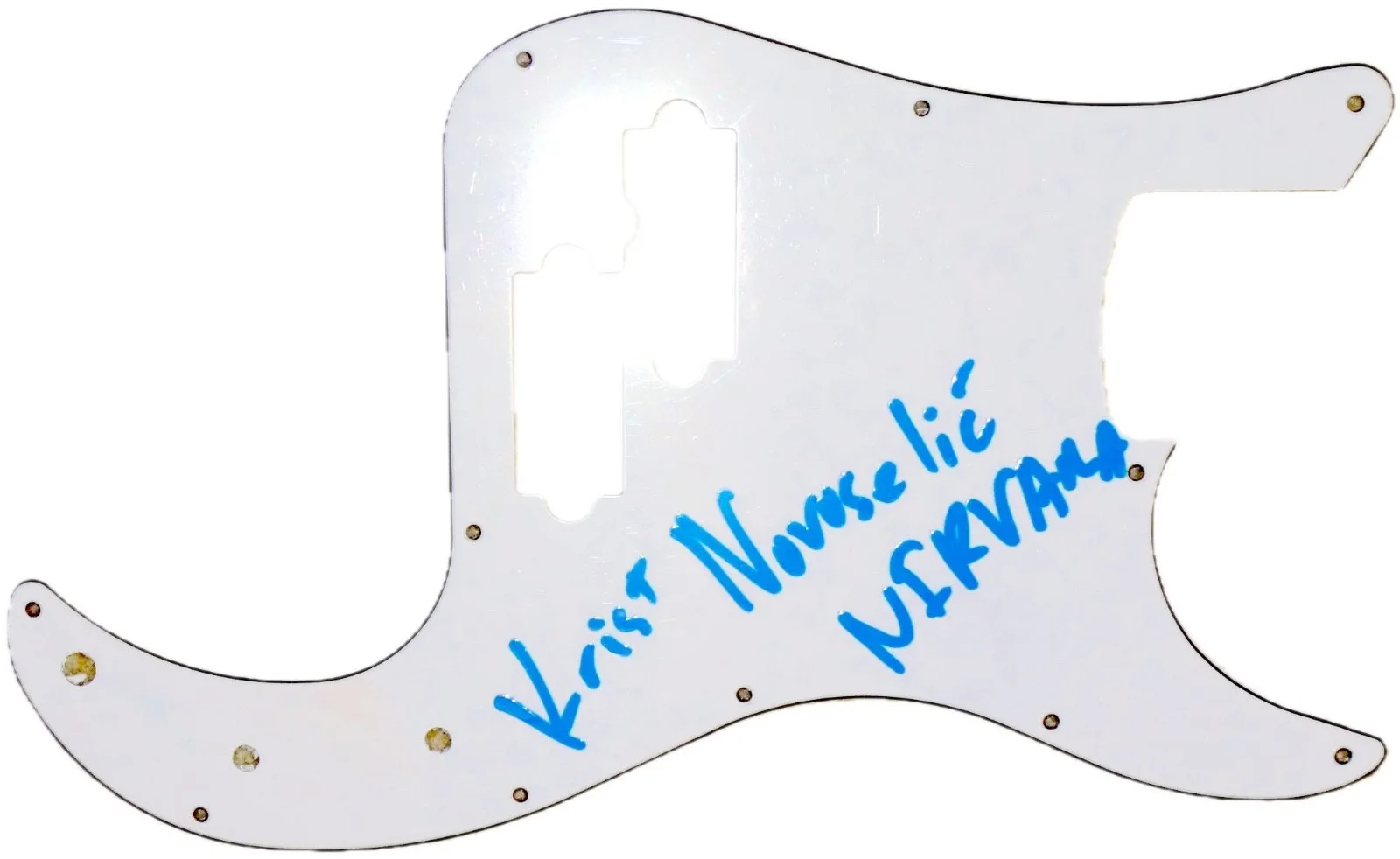 NIRVANA KRIST NOVOSELIC HAND SIGNED AUTOGRAPHED ELECTRIC BASS GUITAR! PROOF +COA, изображение 2