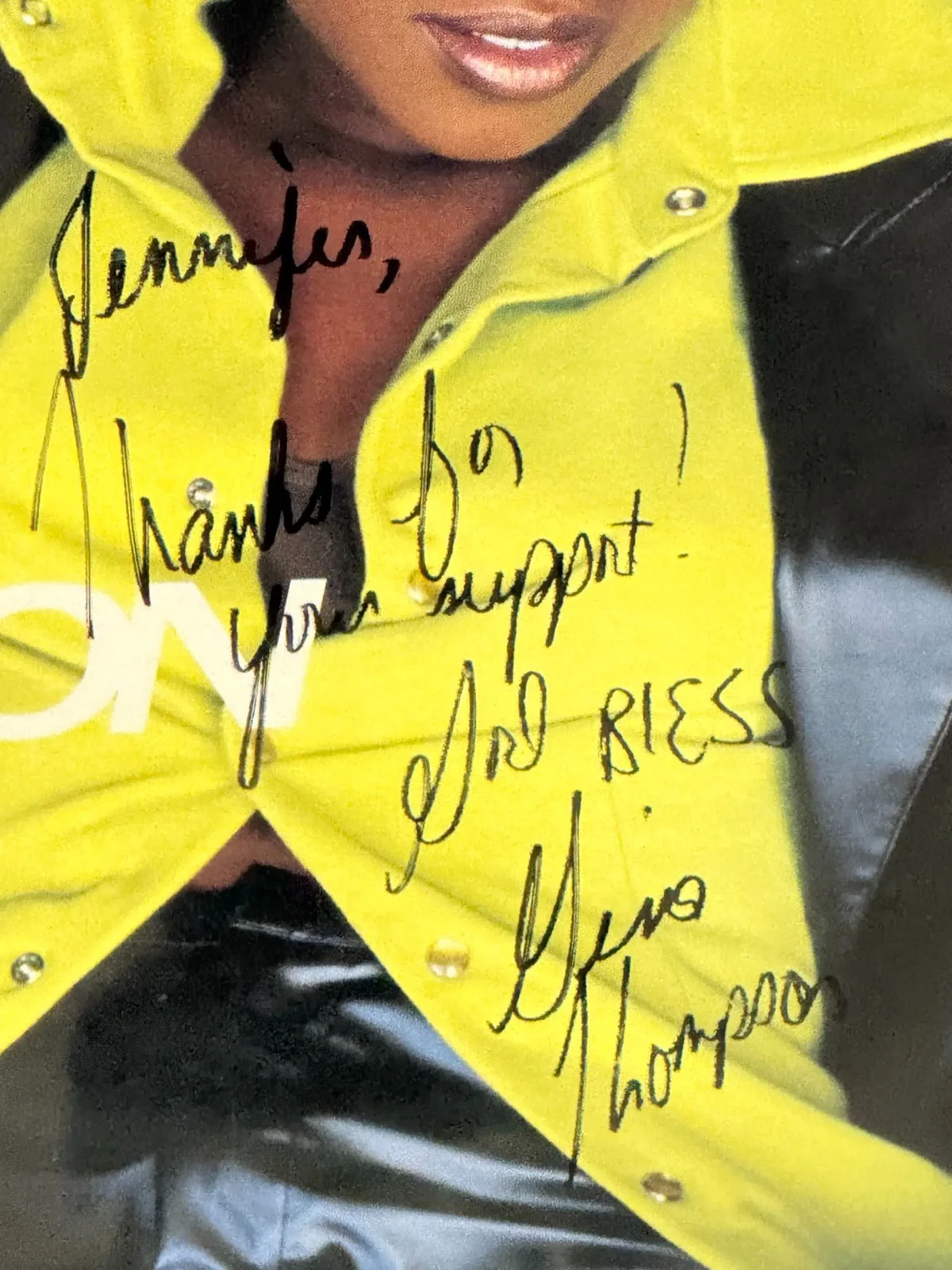 Gina Thompson Signed “Nobody Does It Better” Album Cover Framed w/ LOA, image 3