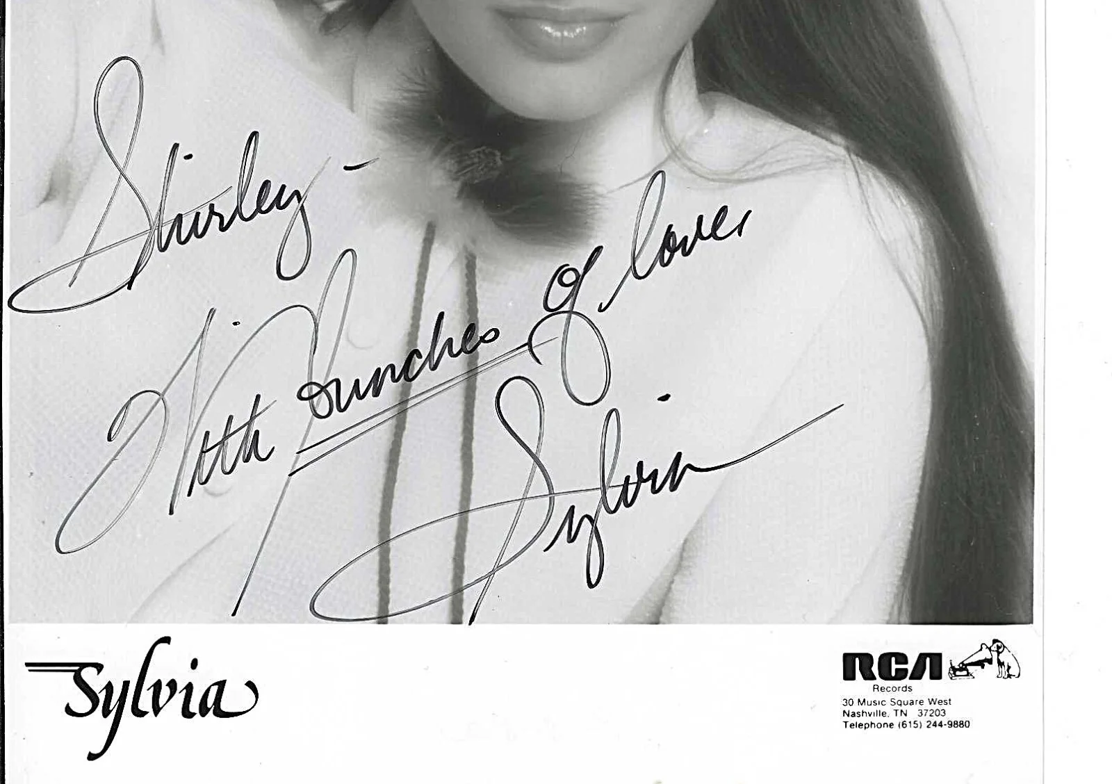 SYLVIA — SYLVIA HAND SIGNED PHOTO 7.5X9.75 COUNTRY SINGER SONGWRITER LIFE COACH, изображение 2