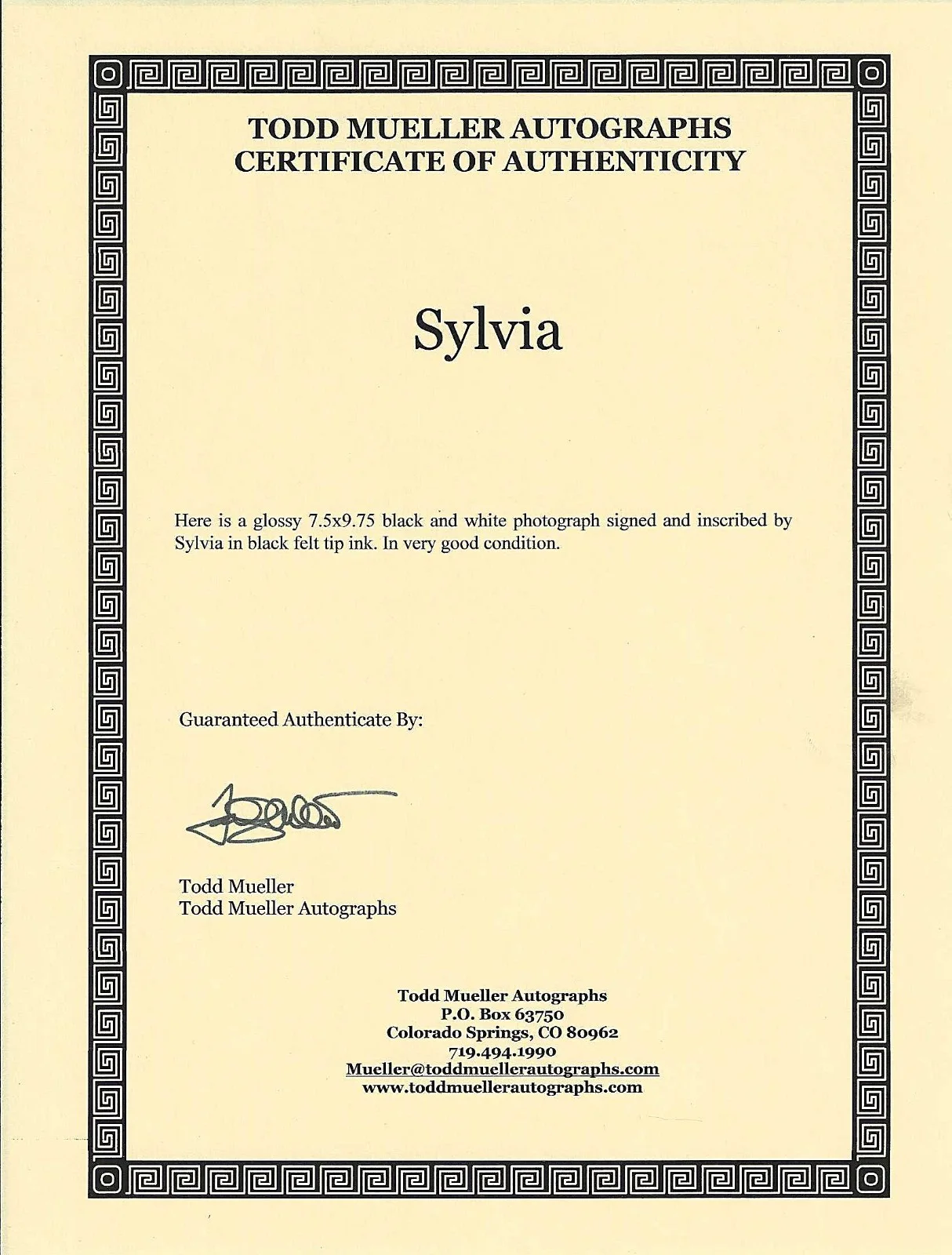SYLVIA — SYLVIA HAND SIGNED PHOTO 7.5X9.75 COUNTRY SINGER SONGWRITER LIFE COACH, изображение 3