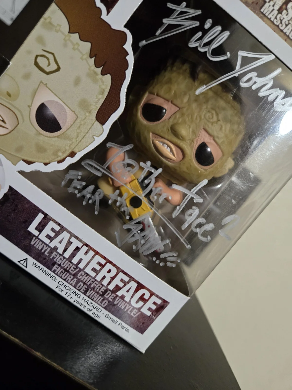 Leatherface Funko Signed by Bill Johnson with Coa Texas Chainsaw, image 2