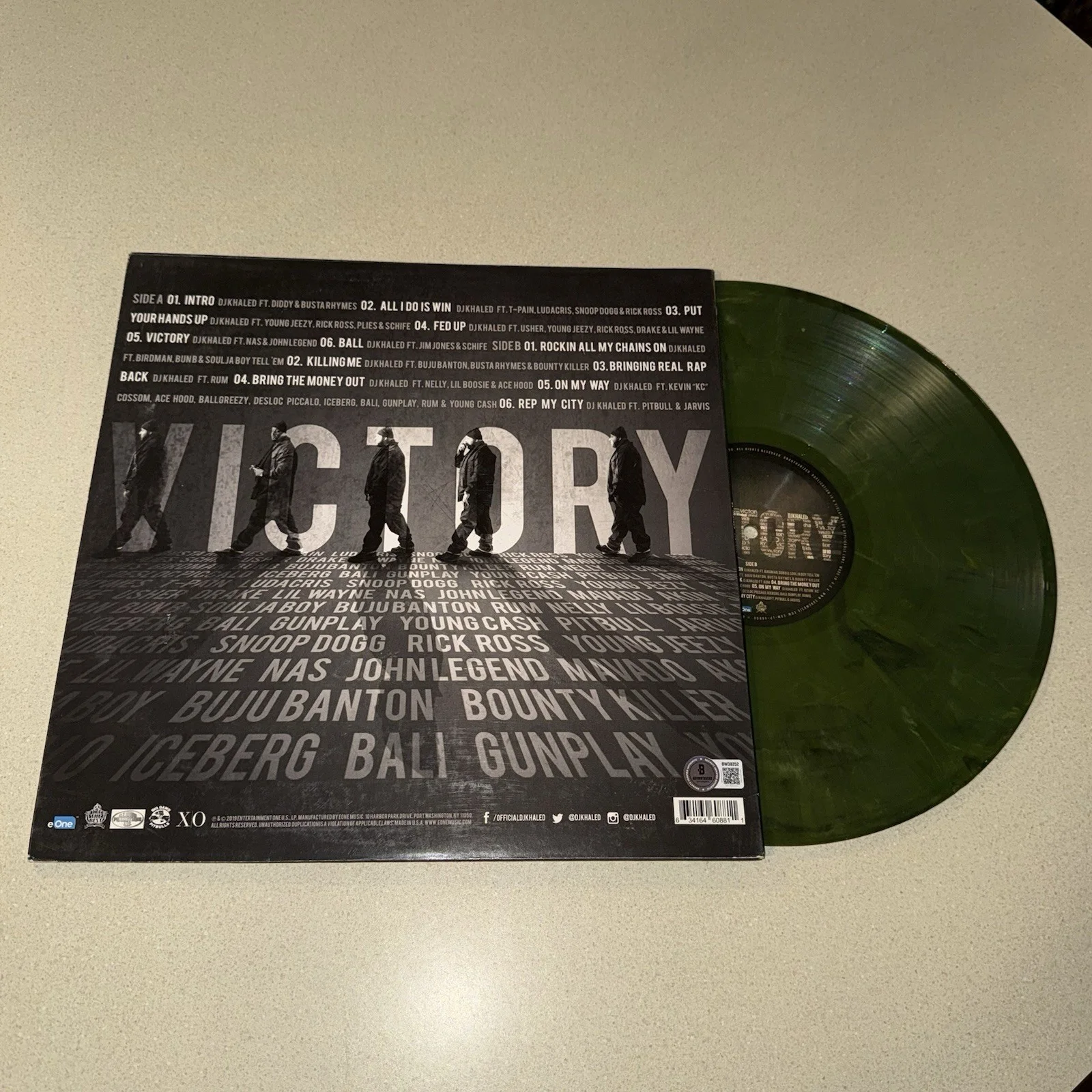 RAPPER DJ KHALED signed autographed VICTORY VINYL BECKETT BAS COA, image 2
