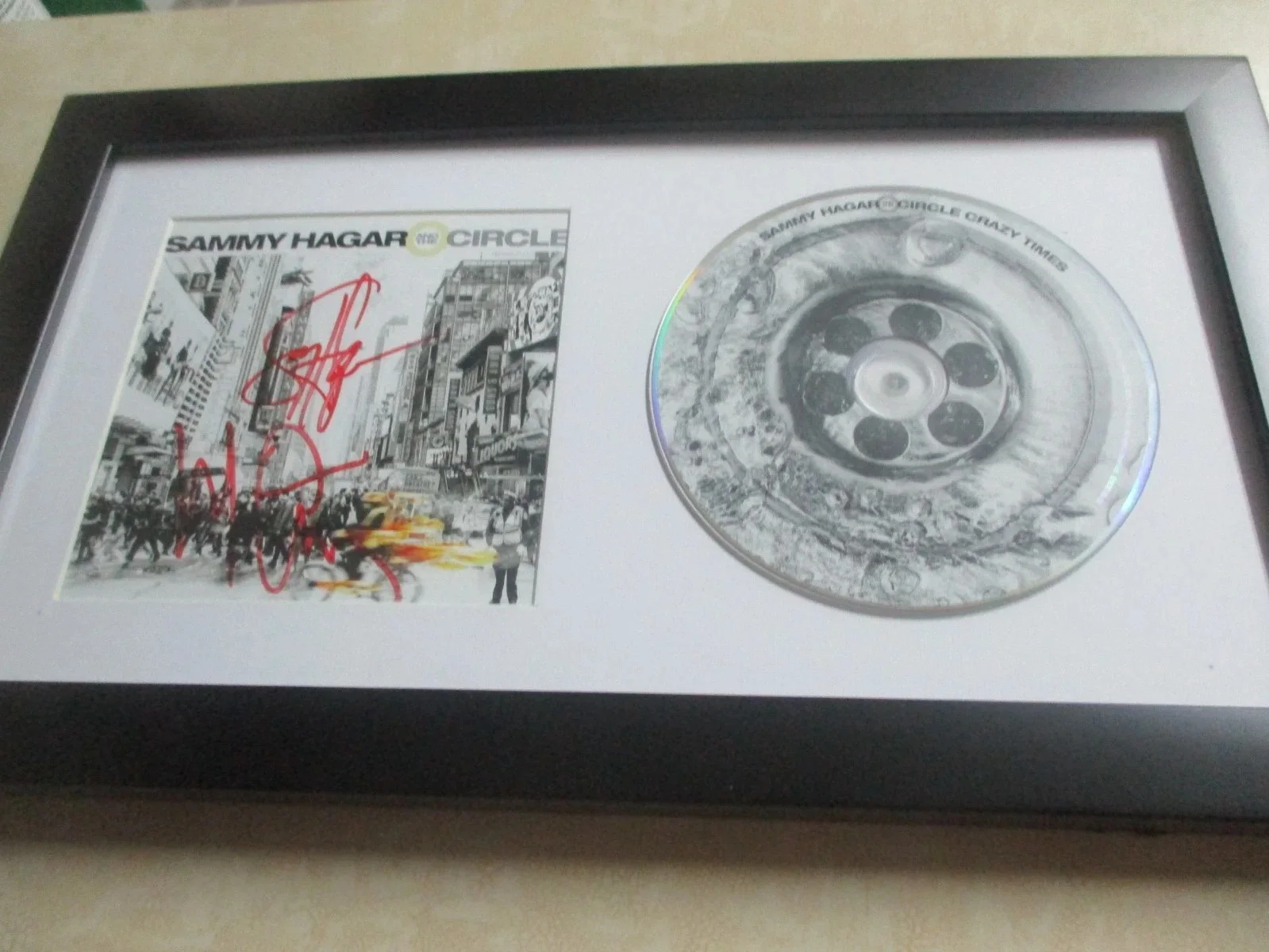 SAMMY HAGAR & THE CIRCLE (VAN HALEN) AUTHENTIC AUTOGRAPHED/SIGNED CD COVER, image 3