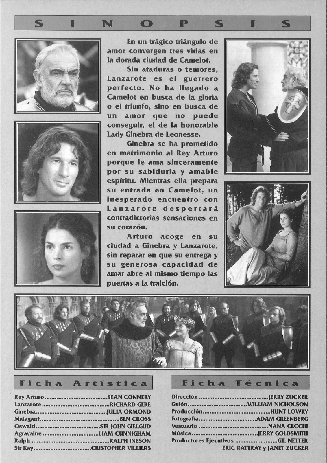 EL PRIMER CABALLERO aka FIRST KNIGHT (1) / ORIGINAL SPANISH PRESS SHEET, image 2