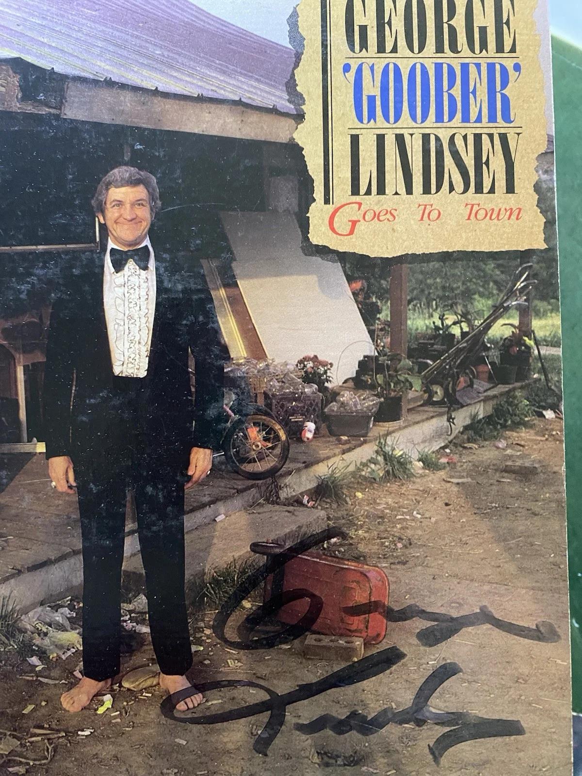 SIGNED ’Goober’ (George Lindsey) Goes To Town - 1982 PROMO COMEDY Vinyl Album FS, изображение 5