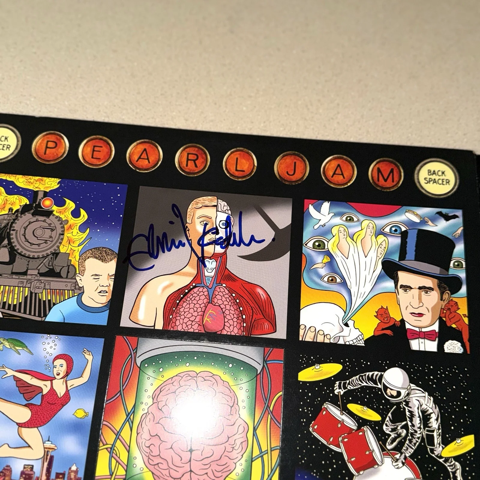 EDDIE VEDDER PEARL JAM signed autographed BACK SPACER ALBUM BECKETT COA, изображение 3