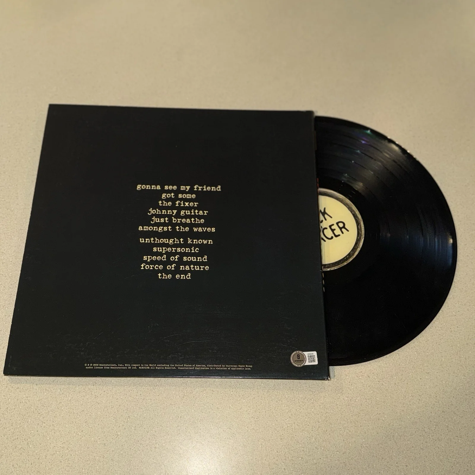 EDDIE VEDDER PEARL JAM signed autographed BACK SPACER ALBUM BECKETT COA, изображение 4
