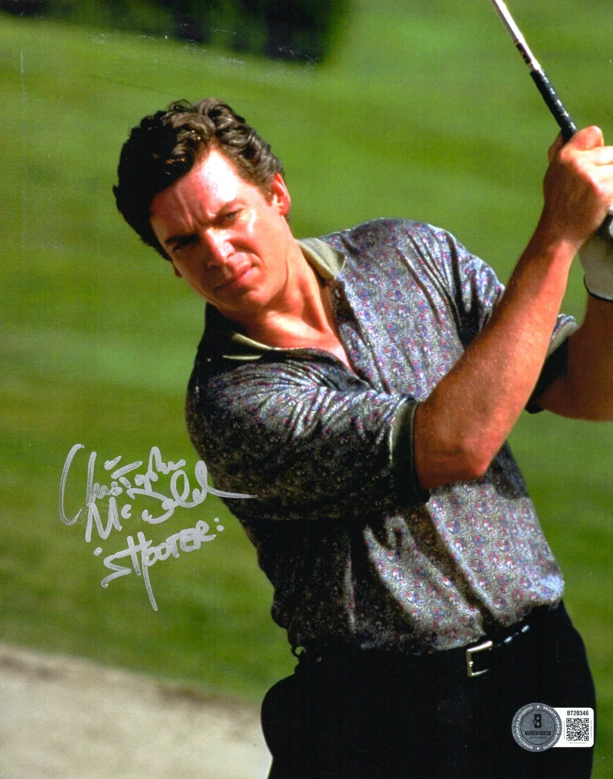 Christopher McDonald — CHRISTOPHER MCDONALD Signed 8x10 Photo "HAPPY GILMORE" Shooter BAS #BT20346
