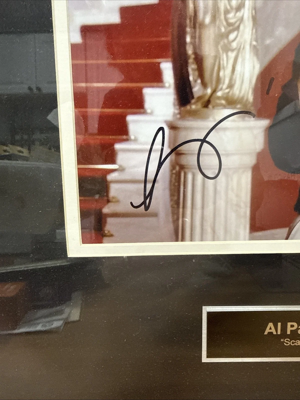 AL PACINO — AL PACINO Signed SCARFACE Smoking Cigar 11x14 PHOTO w/COA Mat & Frame, изображение 3