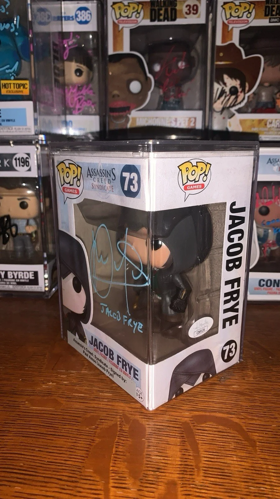 Paul Amos Signed Jacob Frye Funko Pop Assassins Creed Syndicate JSA Coa, image 2