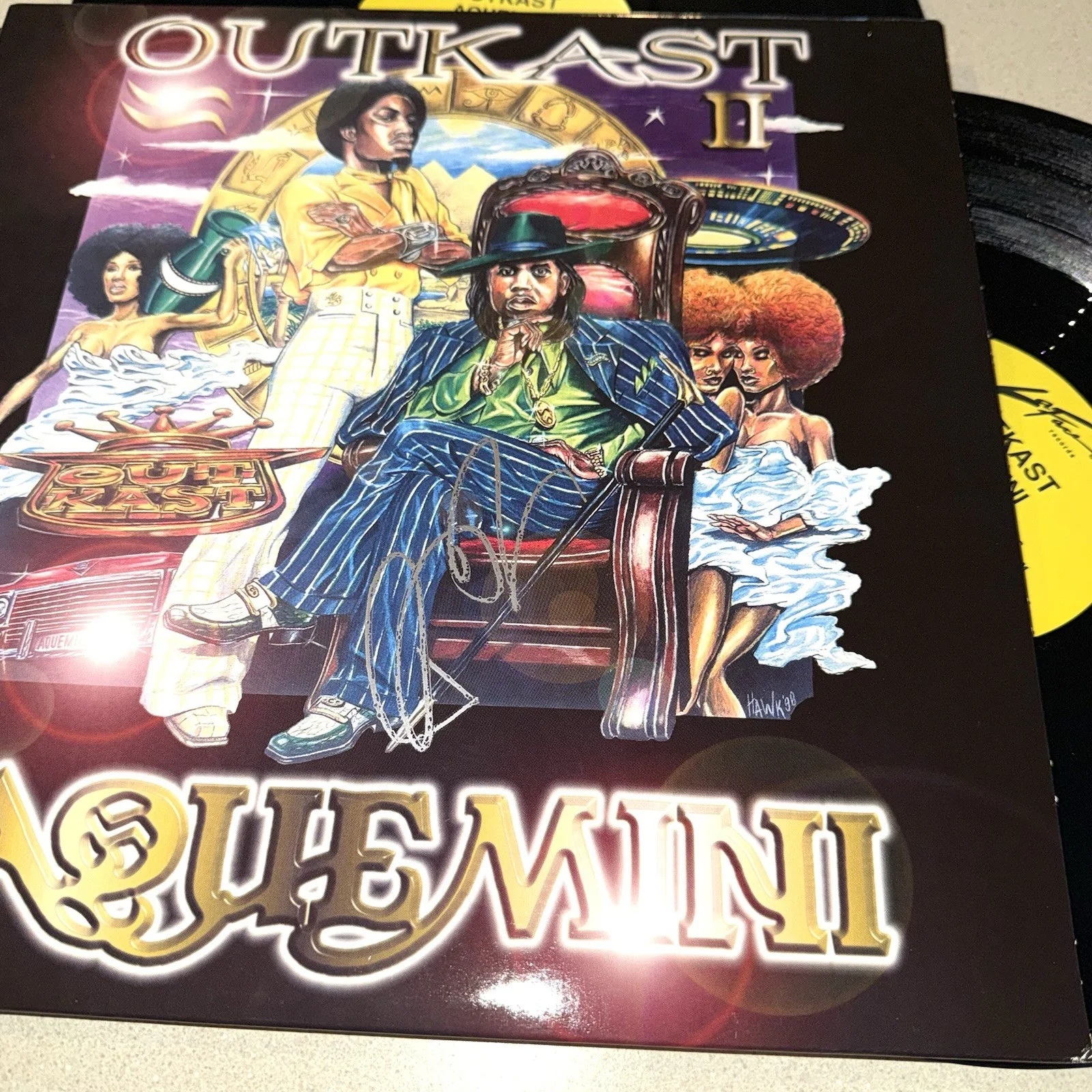 RAPPER BIG BOI OUTKAST signed autographed AQUEMINI VINYL RNR HOF BECKETT BAS COA, image 2