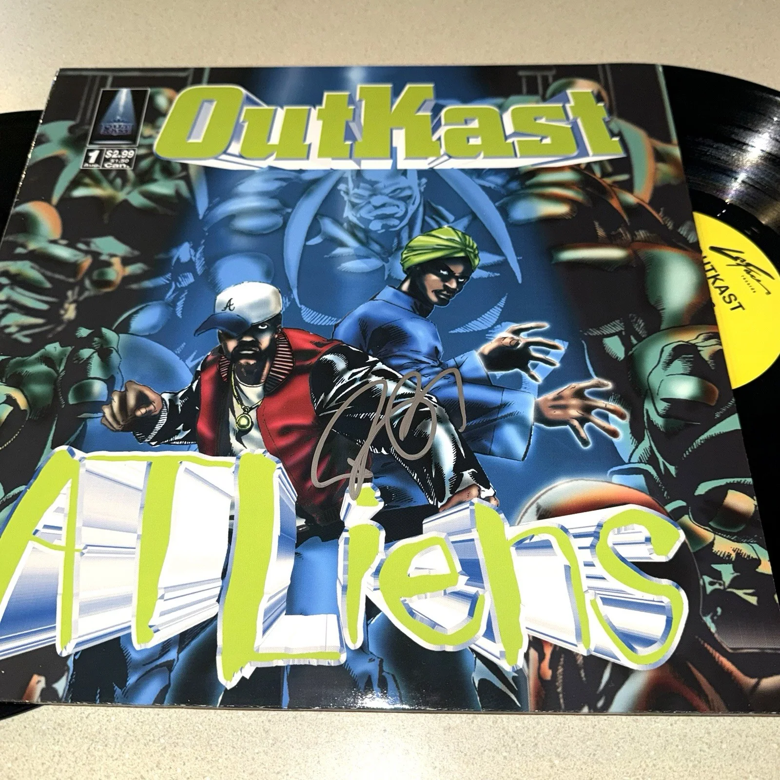 RAPPER BIG BOI OUTKAST signed autographed ATLIENS VINYL RNR HOF BECKETT BAS COA, image 2