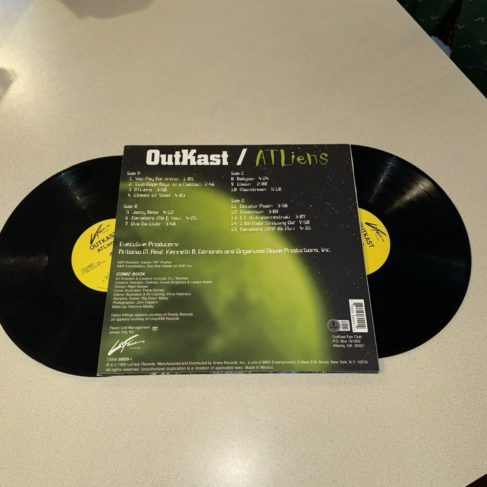 RAPPER BIG BOI OUTKAST signed autographed ATLIENS VINYL RNR HOF BECKETT BAS COA, image 3