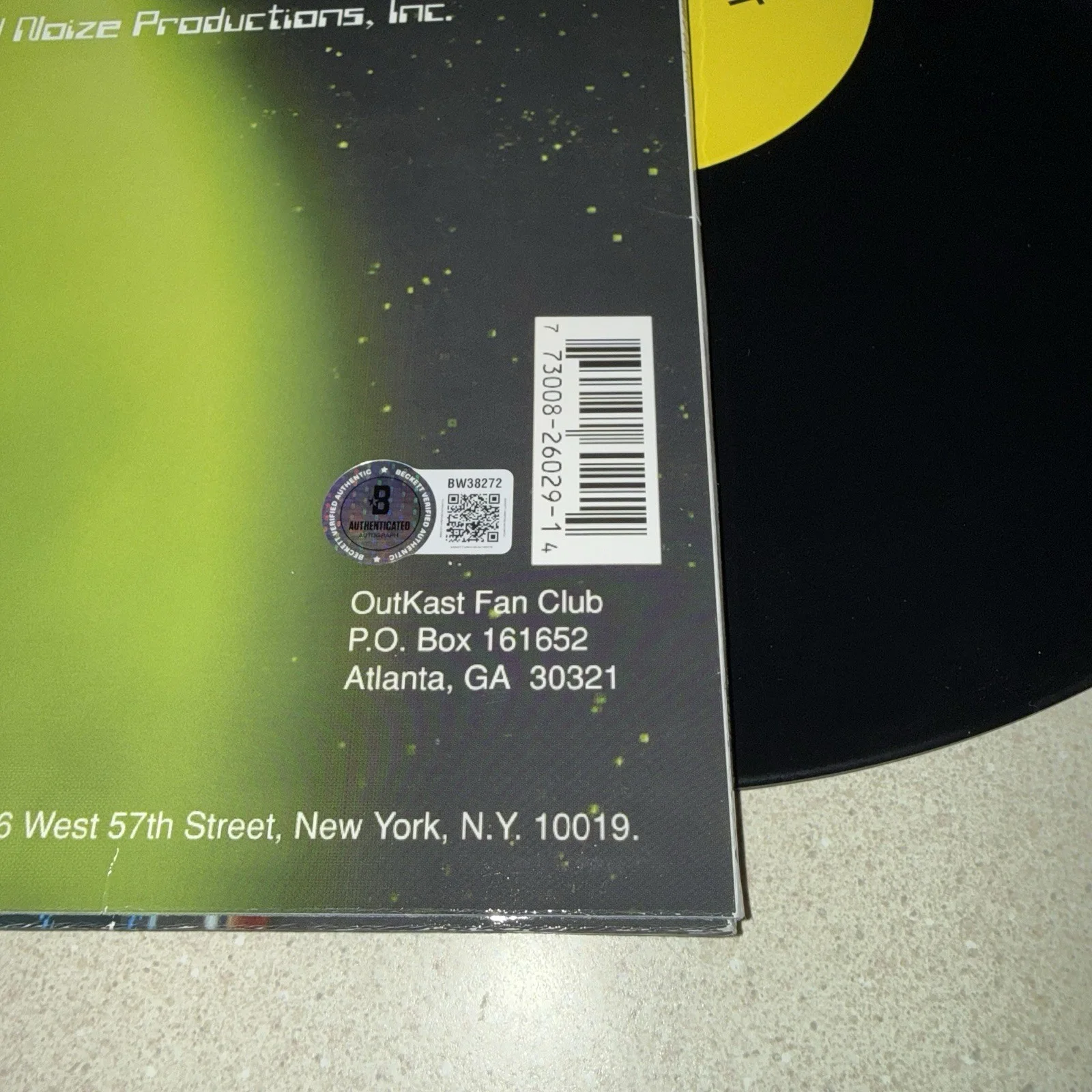 RAPPER BIG BOI OUTKAST signed autographed ATLIENS VINYL RNR HOF BECKETT BAS COA, image 4
