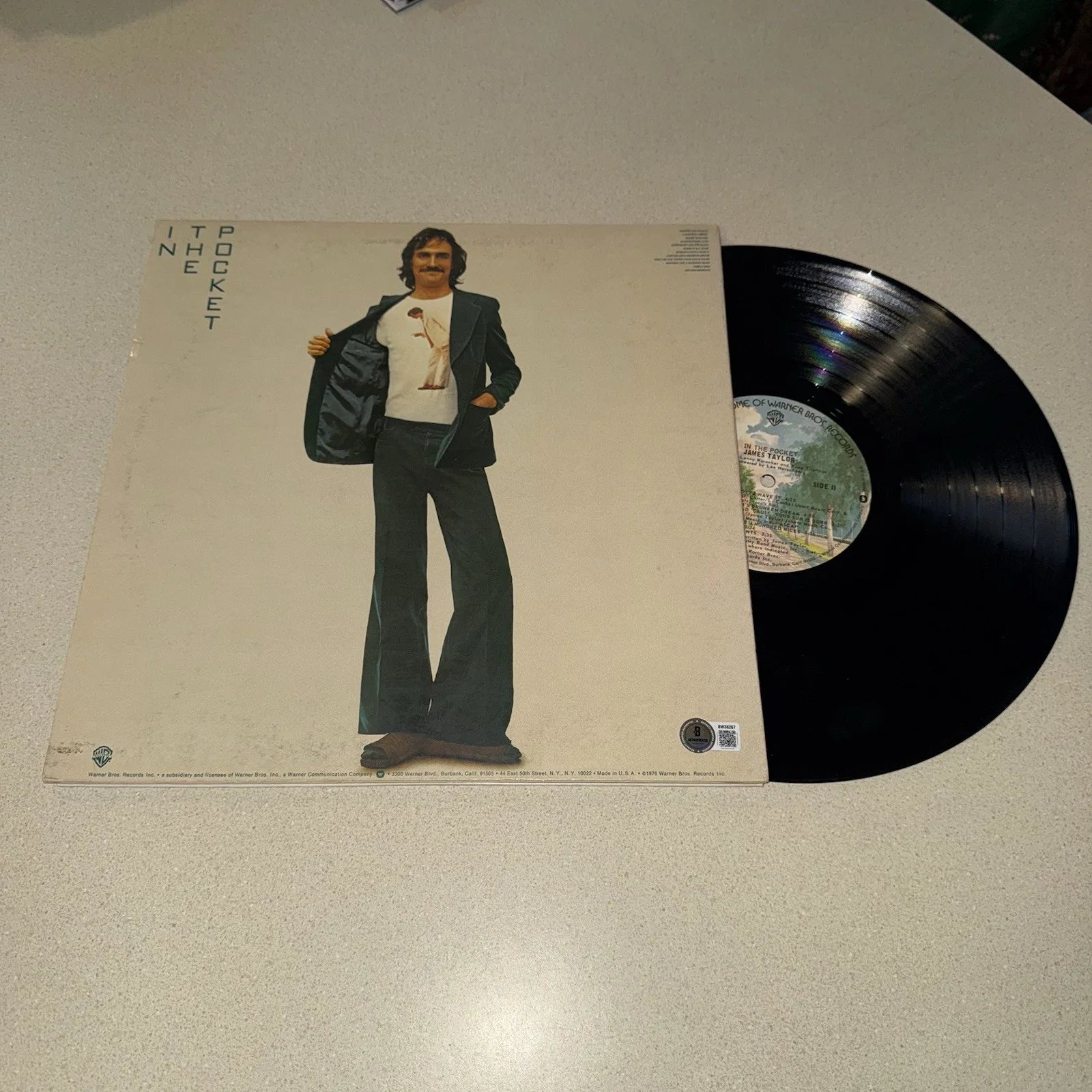 SINGER JAMES TAYLOR signed autographed IN THE POCKET ALBUM BECKETT BAS COA, изображение 2