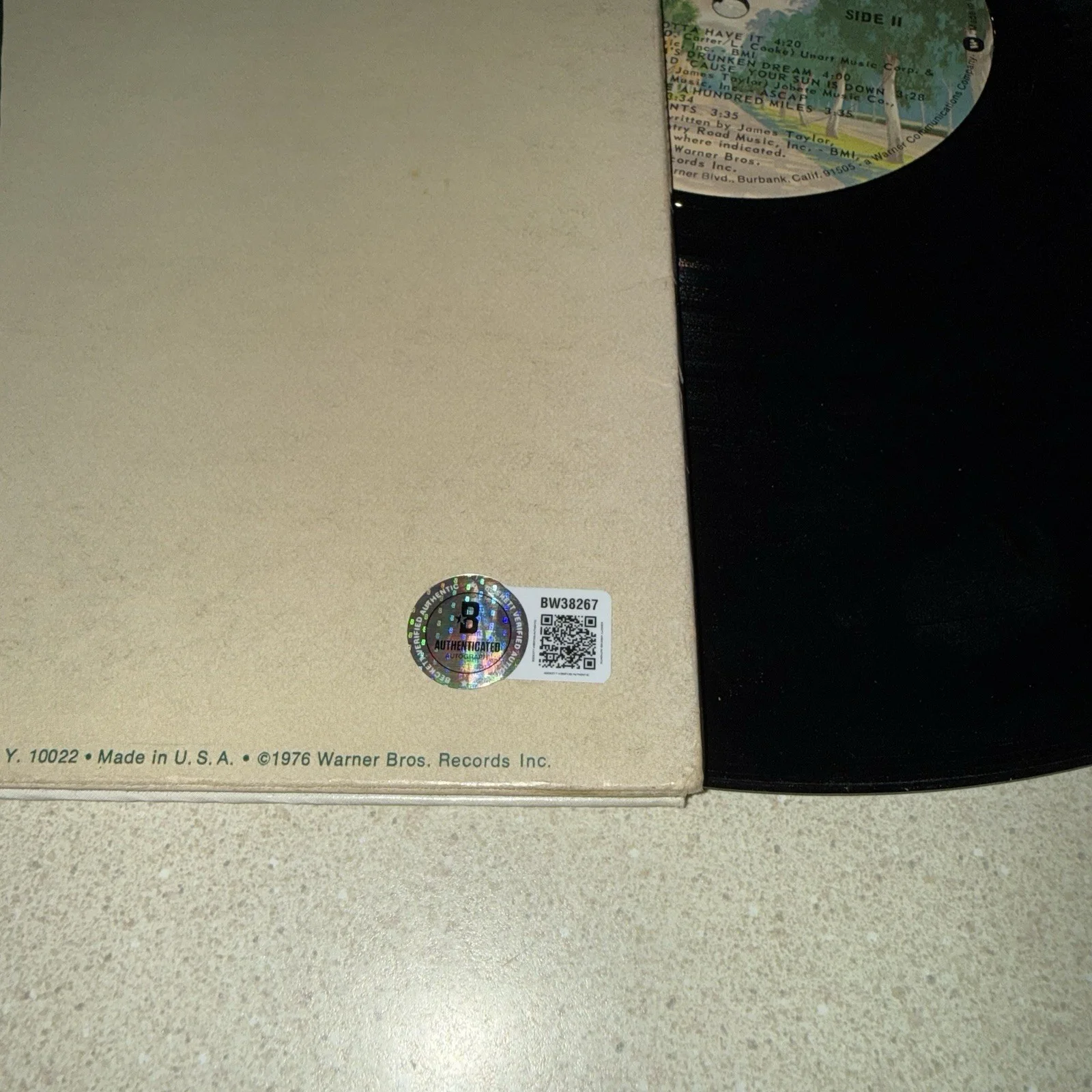 SINGER JAMES TAYLOR signed autographed IN THE POCKET ALBUM BECKETT BAS COA, изображение 3