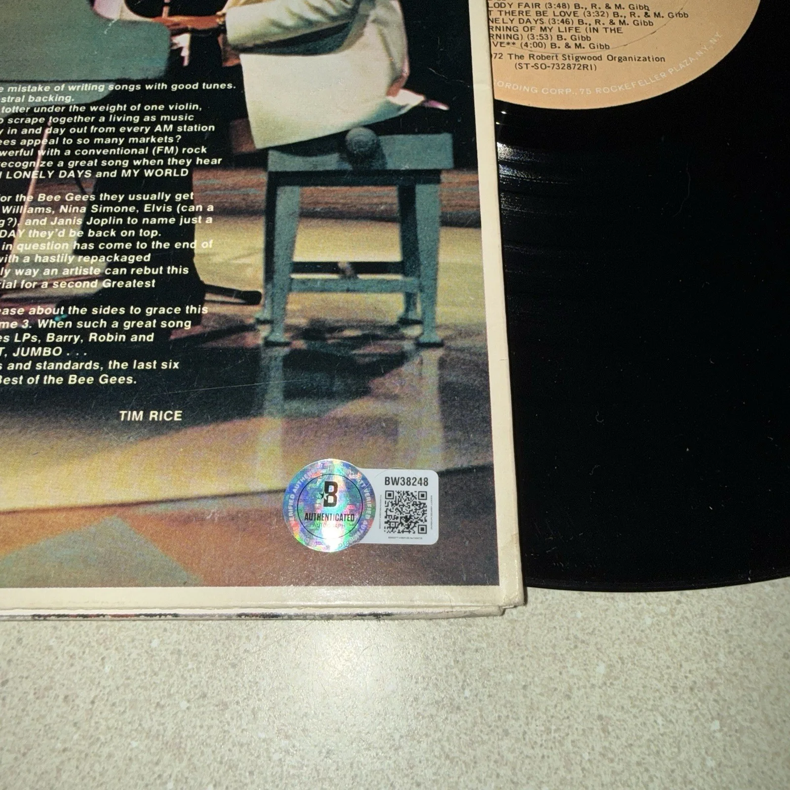 SINGER BARRY GIBB signed autographed BEST OF VOL2 VINYL BEE GEES BECKETT BAS COA, изображение 4