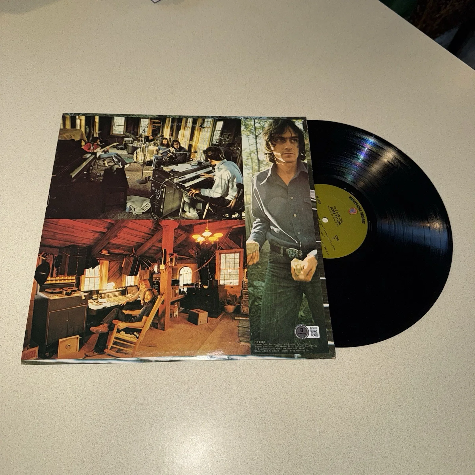 SINGER JAMES TAYLOR signed autographed ONE MAN DOG ALBUM BECKETT BAS COA, image 2