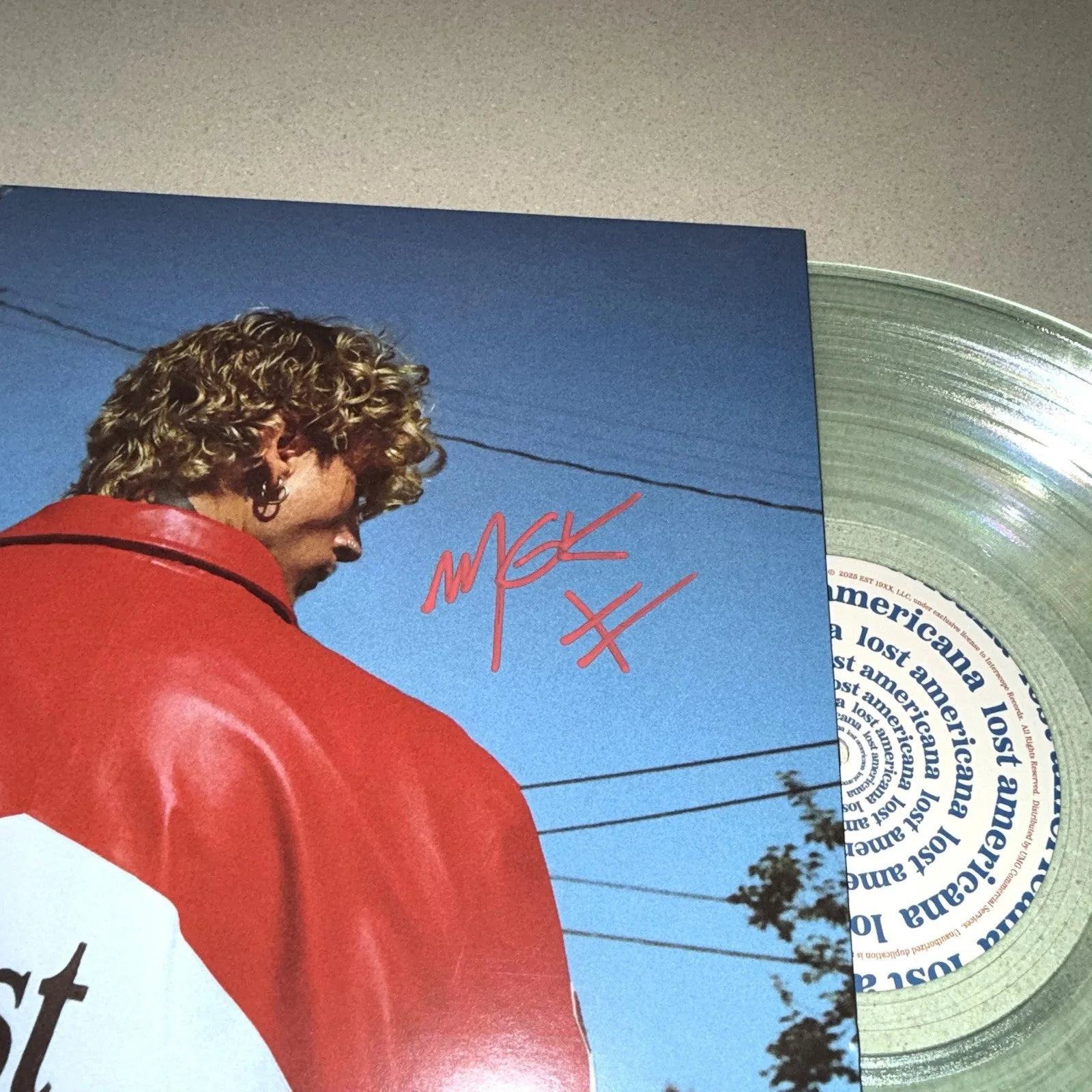 MGK MACHINE GUN KELLY signed autographed LOST AMERICANA VINYL ALBUM BECKETT COA, изображение 2