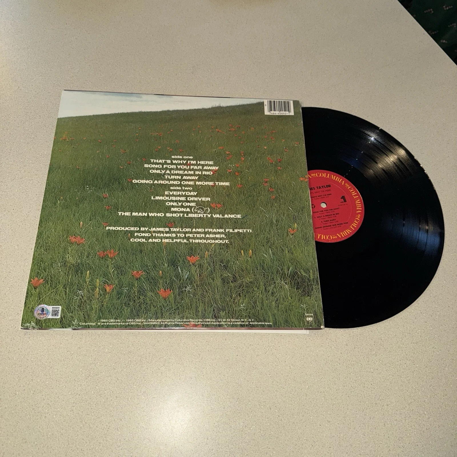 SINGER JAMES TAYLOR signed autographed THAT'S WHY I'M HERE ALBUM BECKETT BAS COA, изображение 2