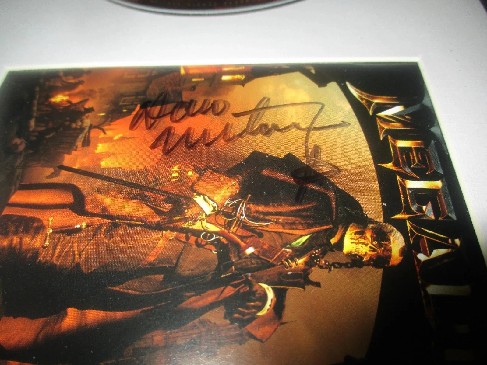 DAVE MUSTAINE MEGADETH AUTHENTIC AUTOGRAPHED/SIGNED CD INSERT, изображение 5