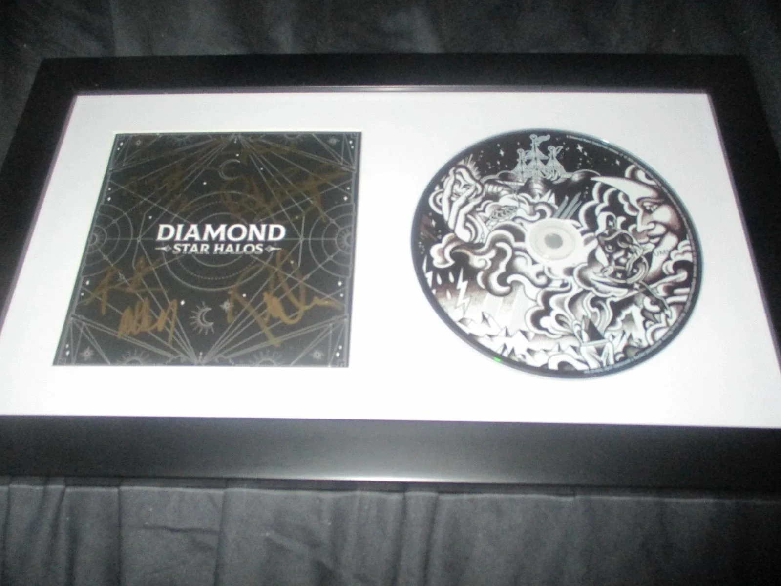 DEF LEPPARD AUTHENTIC AUTOGRAPHED/SIGNED DIAMOND STAR HALOS CD INSERT, image 2