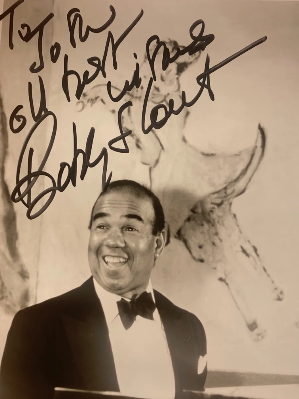 Hand SIGNED Bobby Short 8x10 Vintage Photo - Pianist, Cabaret Singer, Performer, image 3