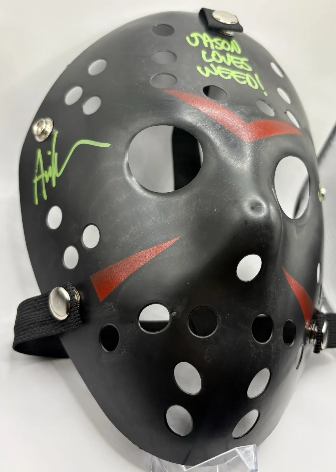 Friday the 13th Ari Lehman Jason Vorhees Signed Mask Beckett Witness., изображение 2