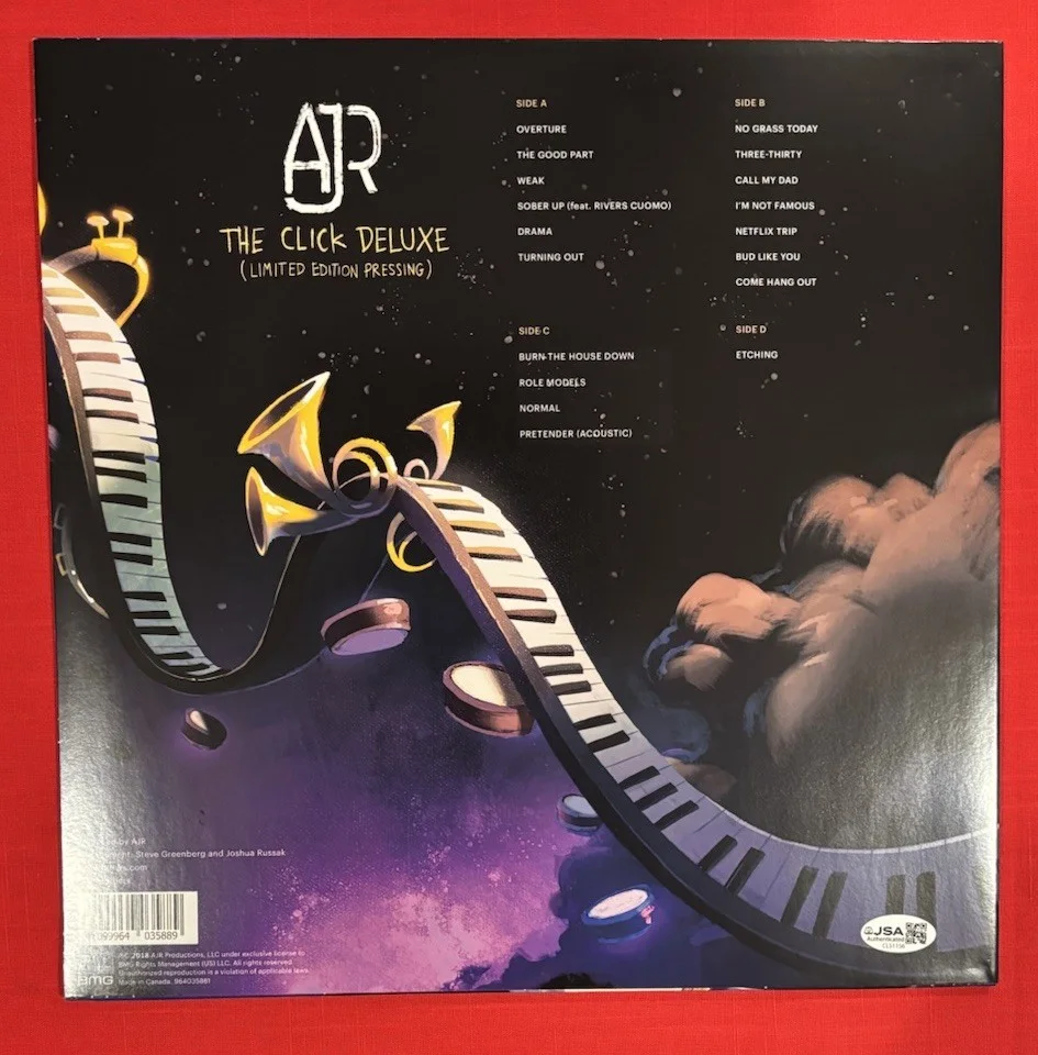 AJR Jack Ryan Adam Met The Click Deluxe Vinyl Album Music Signed Autographed JSA, image 2
