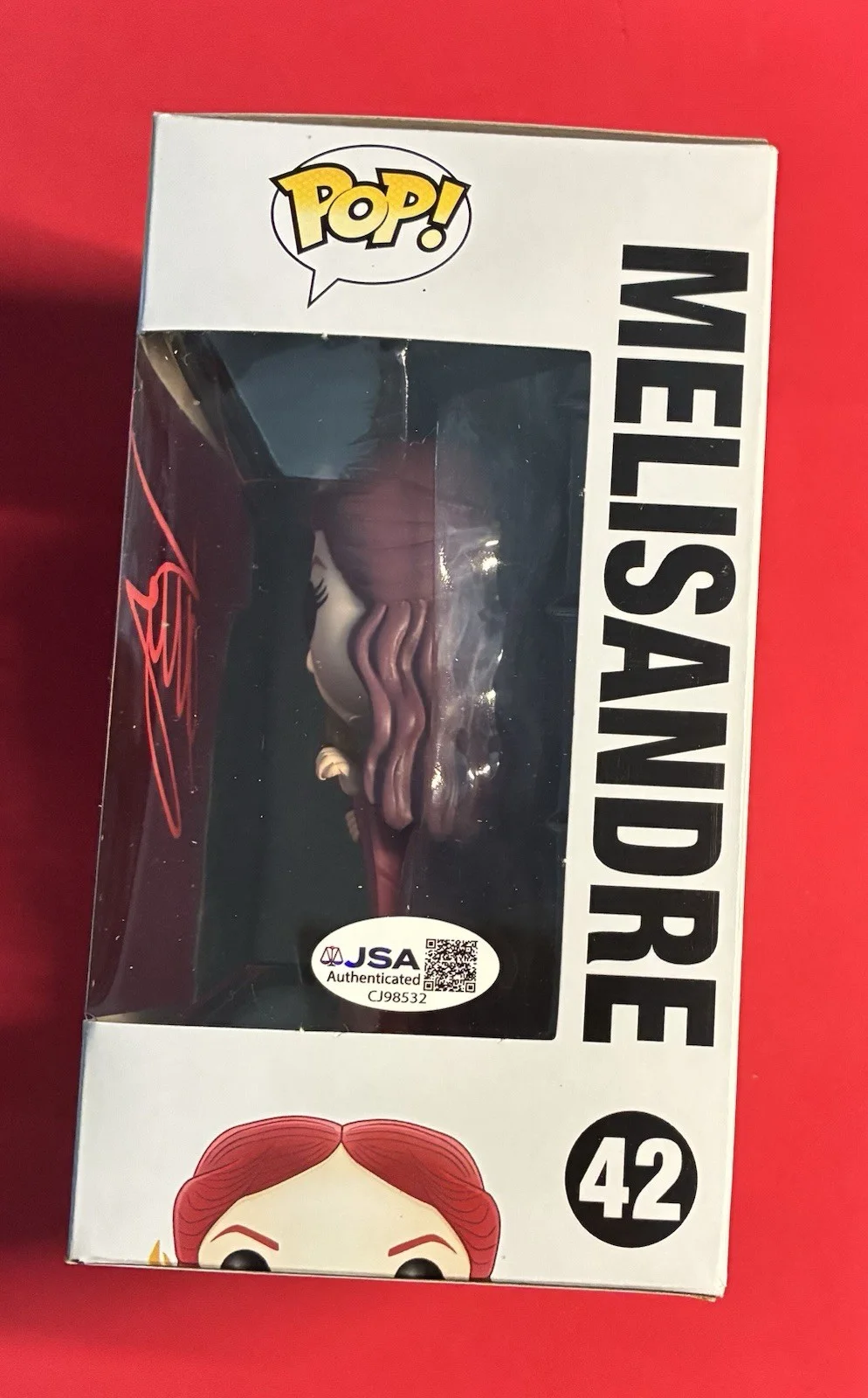 Carice Van Houten signedFunko Melisandre Game of Thrones JSA Free Ship/Hardstack, image 2
