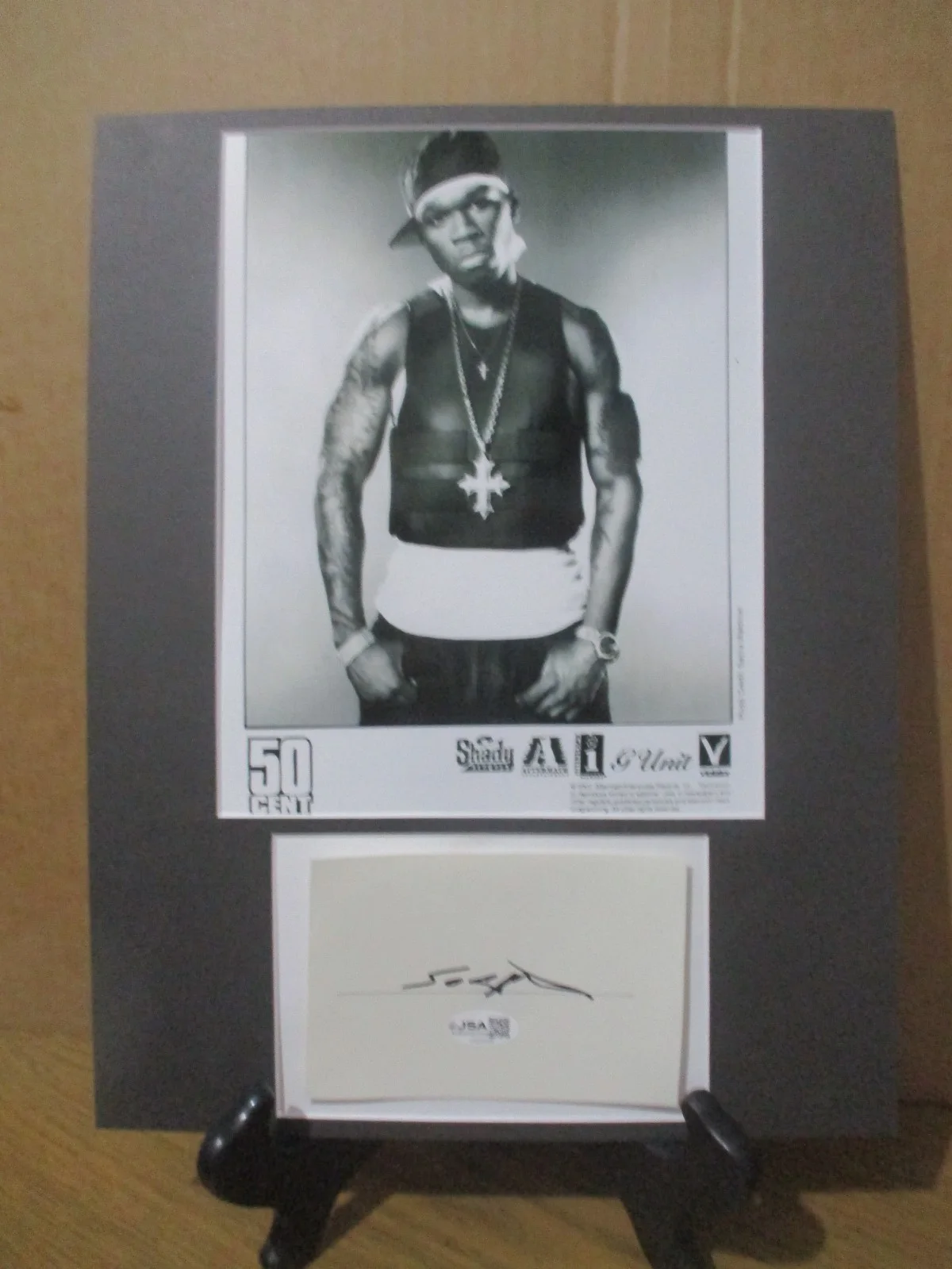 50 CENT (CURTIS JACKSON) AUTHENTIC SIGNED/AUTOGRAPHED 11X14 MATTE CUT FRAMED-JSA, image 3
